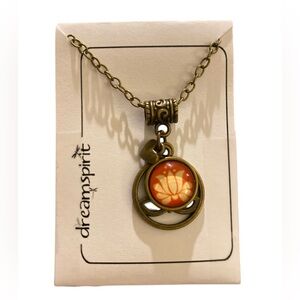 Dreamspirit lotus flower charm necklace